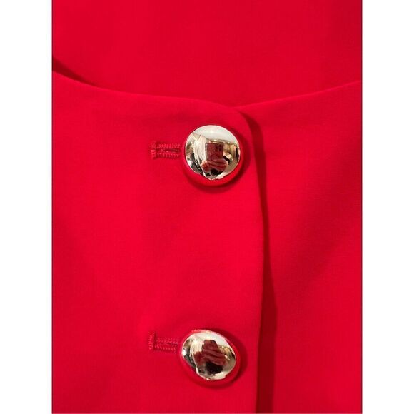 Amanda Uprichard Women's Scarlet Red Kya Wide-Leg Formal Jumpsuit Size Medium - Picture 6 of 9